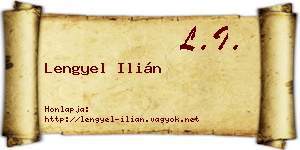 Lengyel Ilián névjegykártya